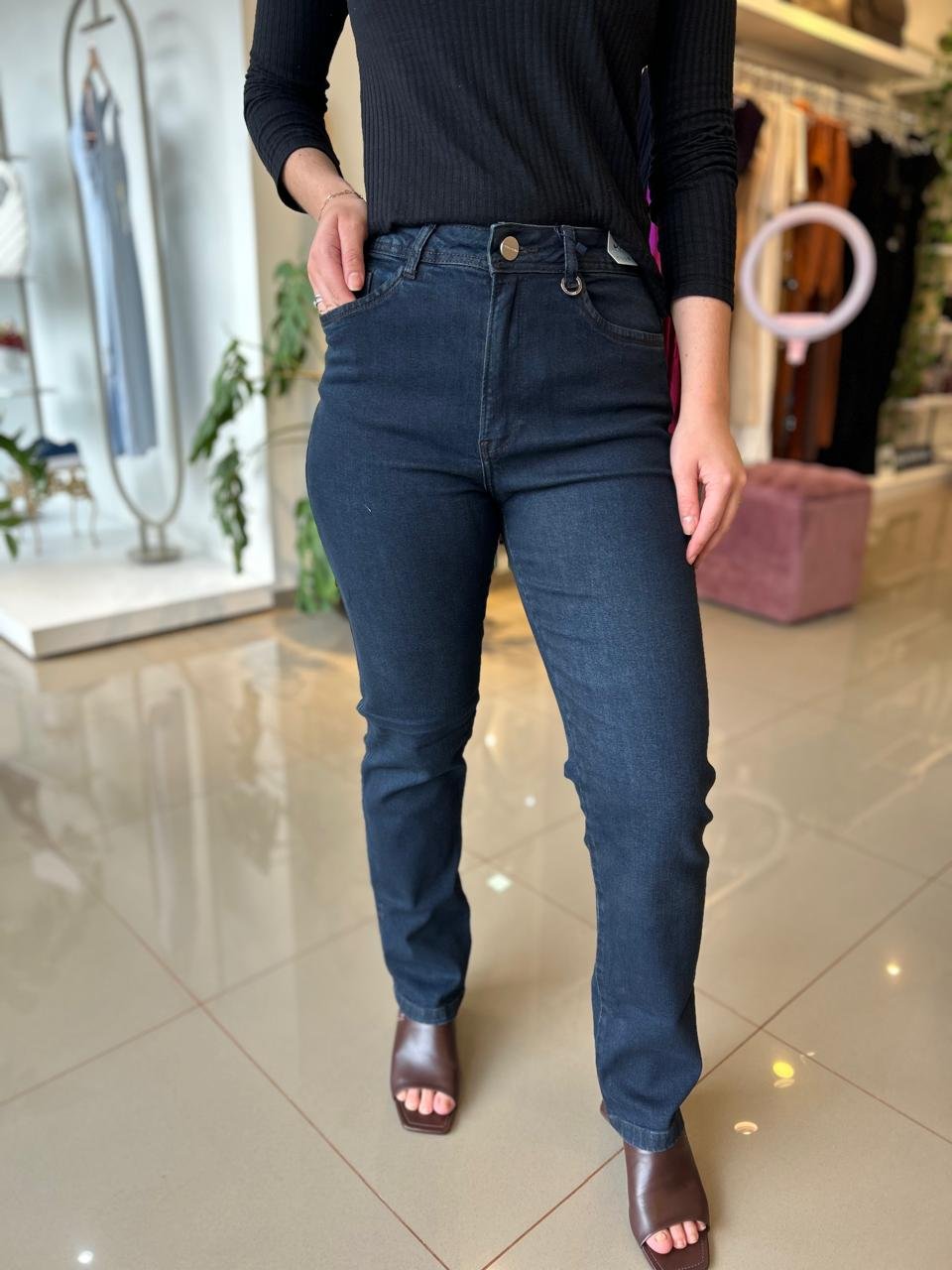 CALCA RETA CLUB DENIM- 42 4011947