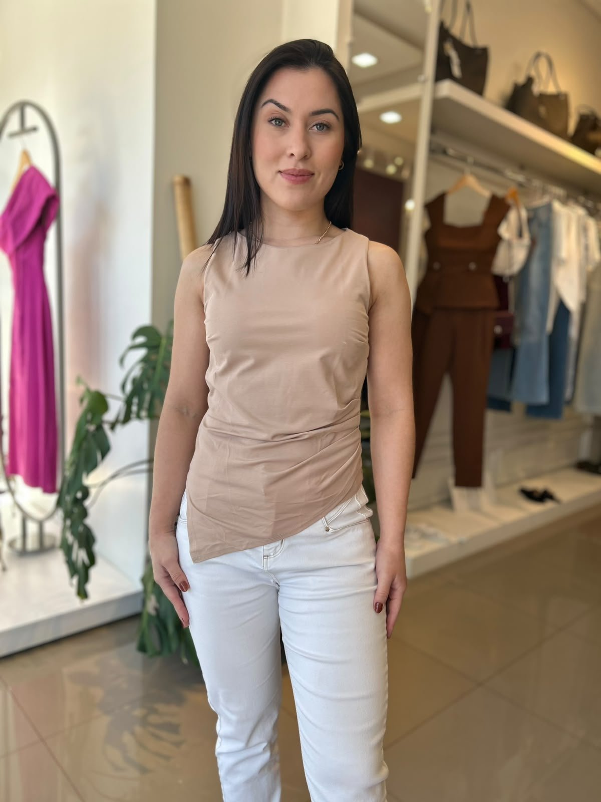 BLUSA RIVEIRA FLOR LINDA- P BEGE 150119.010