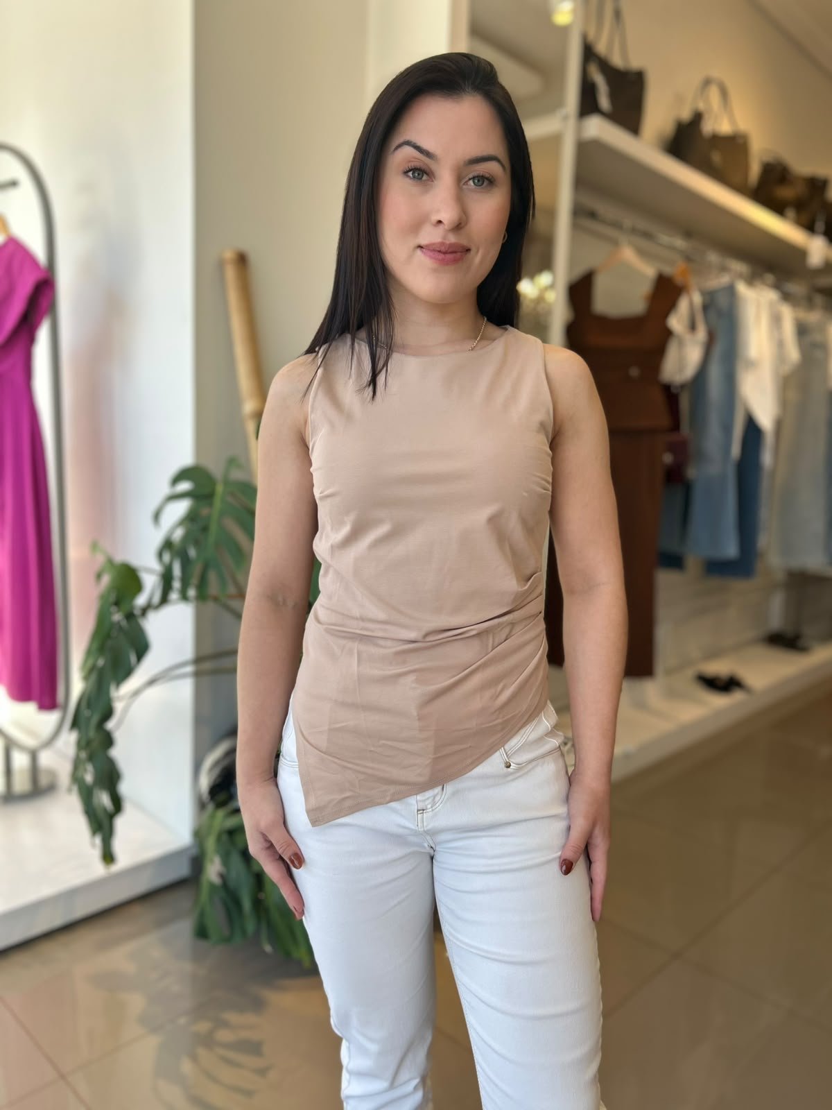 BLUSA RIVEIRA FLOR LINDA- PP BEGE 150119.010
